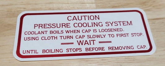 Buick GM 1961 Cooling System Decal New Old Stock Excellent Condition Relic has been safely stored away for decades and measures approximately 2.25 inch x 5.25 inches