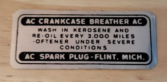 Buick 1939-53 Oil Filler Cap Straight Eight Decal New Old Stock Restoration Relic has been safely stored away for decades and measures approximately 1 inch x 2.5 inchesBuick 1939-53 Oil Filler Cap Straight Eight Decal New Old Stock Restoration Relic has been safely stored away for decades and measures approximately 1 inch x 2.5 inches