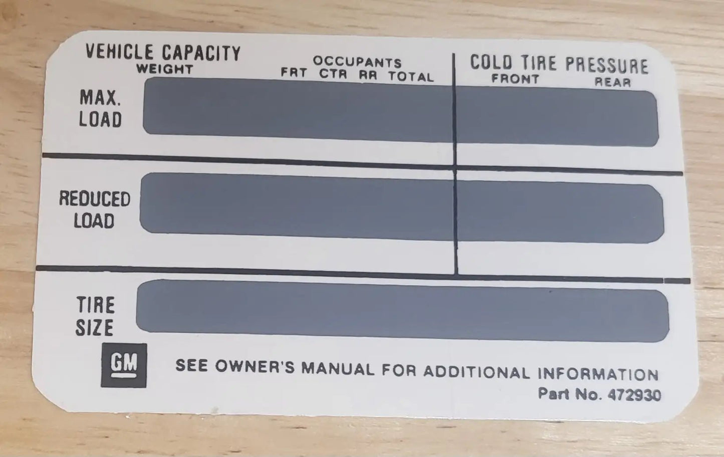 Buick GM 1969 Riviera Lighter Reset Instruction Decal NOS Restoration Relic has been safely stored away for decades and measures approximately 4 inch x 2.5 inches