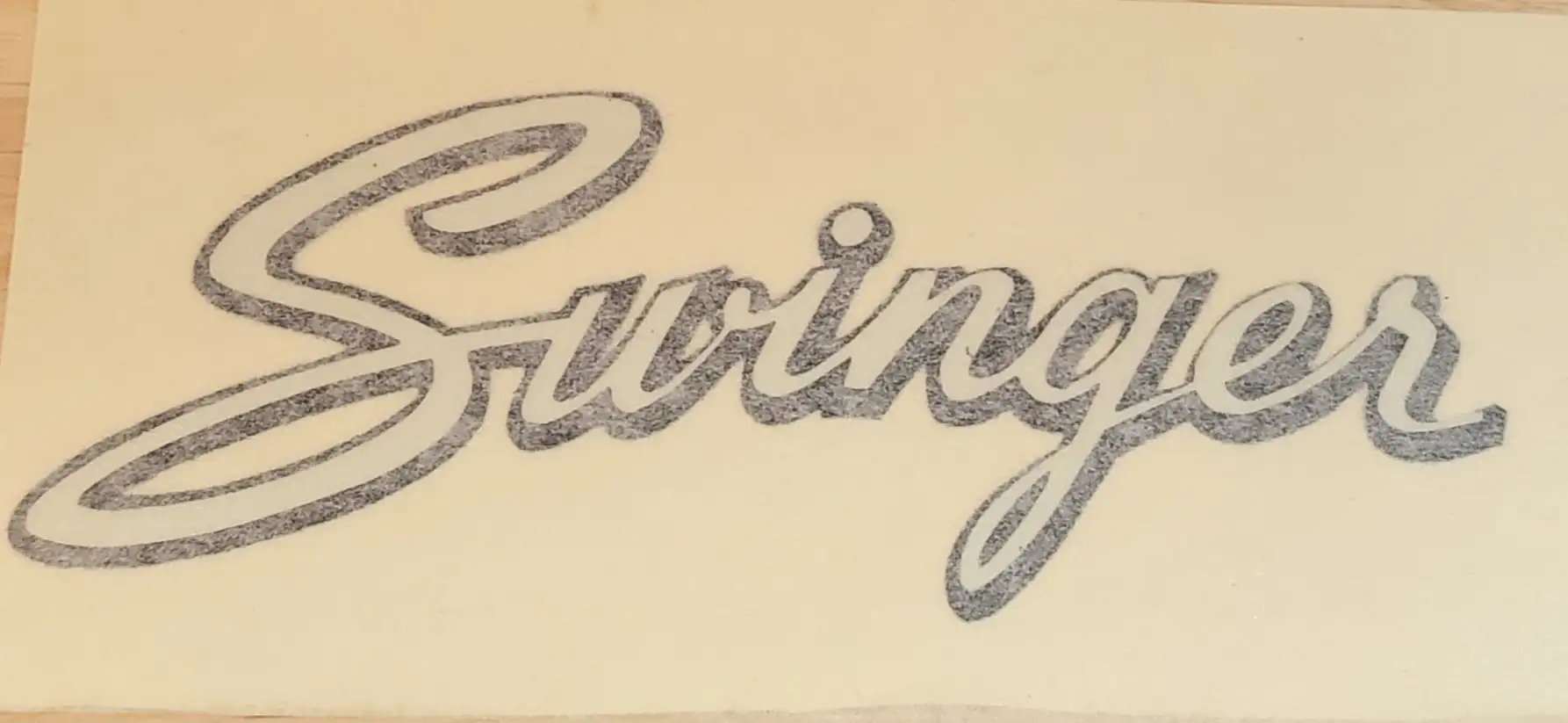 Dodge 1973-74 Dart Swinger Fender or Trunk Lid Decal NOS Restoration EXC Relic has been safely stored away with care for decades measures approximately 2.25 inch x 6