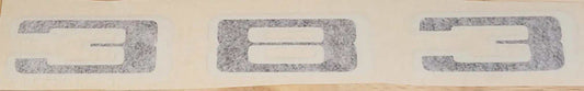 Plymouth 1971-72 383 Black w White Outline Fender Decal Restoration NOS EXC Relic has been safely stored away with care for decades measures approximately 1 inch x 7