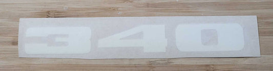 Plymouth 1971-72 GTX Road Runner 340 White Fender Decal NOS EXC Restoration Relic has been safely stored away with care for decades measures approximately 1 inch x 7