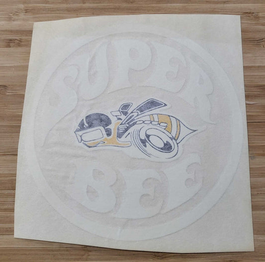 Dodge 1968-70 Super Bee White LH Quarter Panel Decal NOS Restoration EXC Condition Relic has been safely stored away with care for decades measures approximately 6.2
