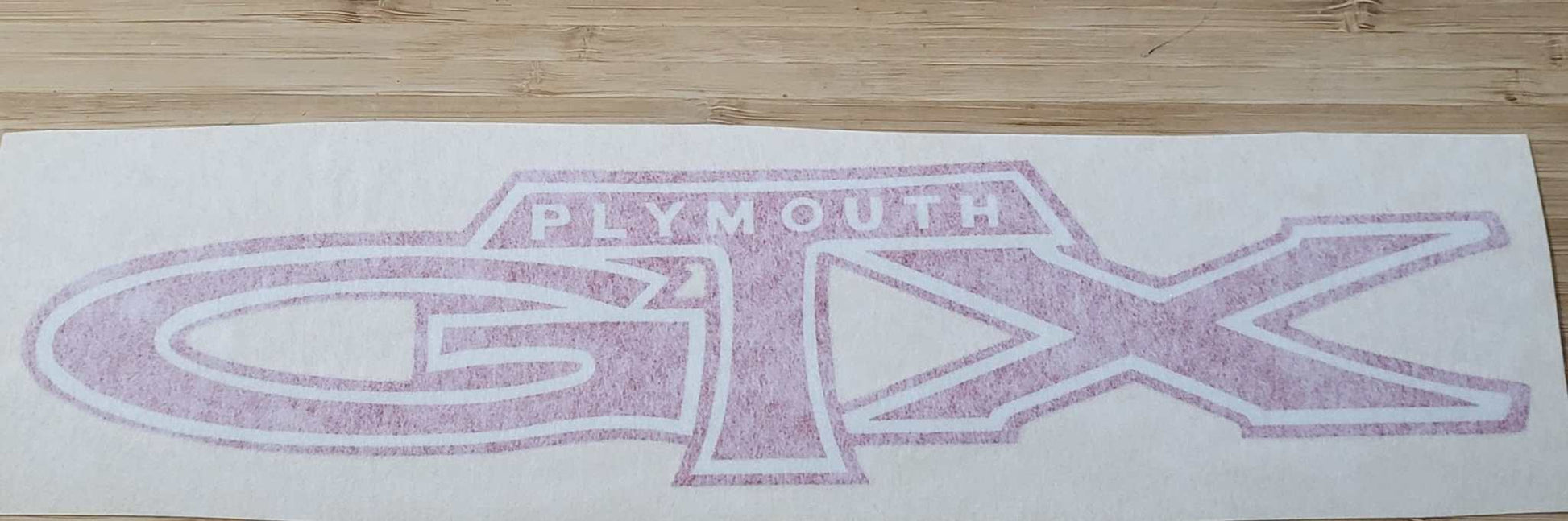 Plymouth 1971 GTX Deck Lid Decal NOS Restoration Excellent Condition Relic has been safely stored away with care for decades measures approximately 2.5 inch x 11.25