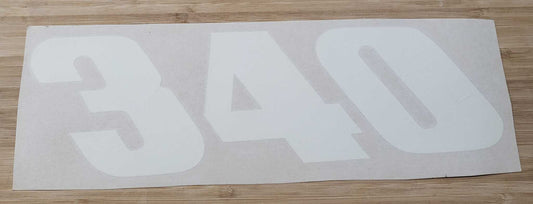 Plymouth 1972-73 Duster 340 RH White Quarter Panel Decal Restoration NOS Relic has been safely stored away with care for decades measures approximately 4 inch x 13 in