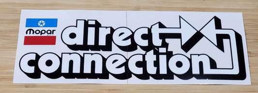Chrysler Mopar Direct Connection Decal Bumper Sticker NOS EX Condition relic has been stored away safely for decades and measures approximately 4 inches x 11 inches
