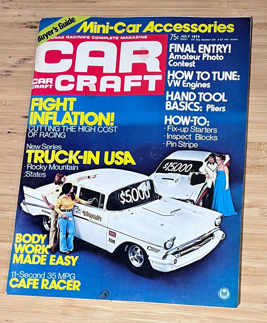 Car Craft July 1974 Magazine Eclectic Collection Featured Mini Car Accessories Relic has been store safely away for decades and also features Truck In USA Body Work