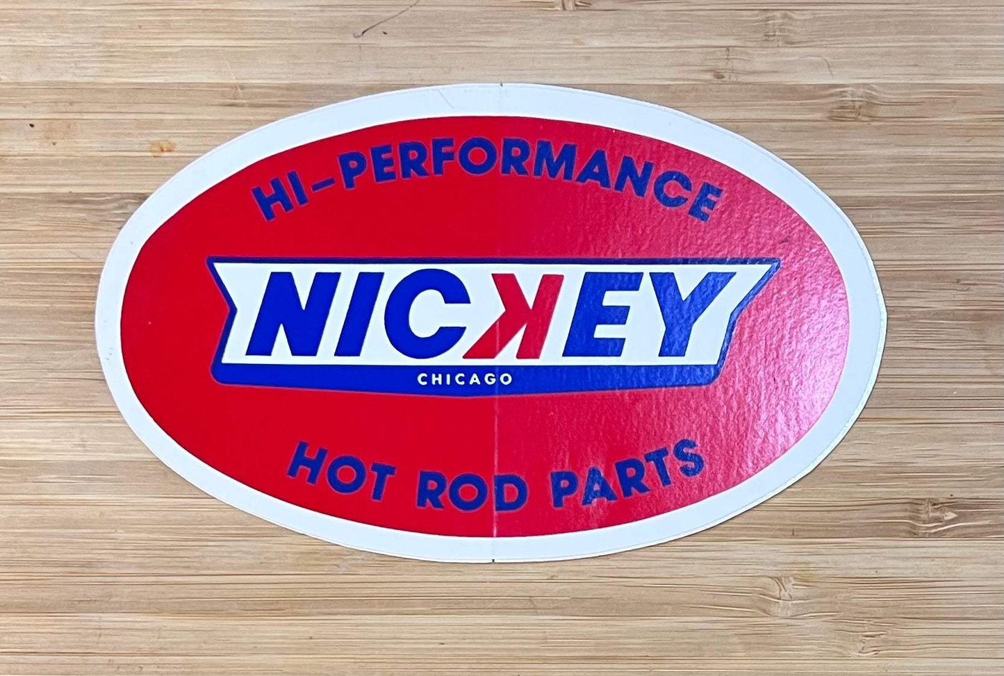 Nickey Hi Performance Hot Rod Parts Decal EXC Restoration Racing N.O.S. Relic has been store safely away for decades and measures approximately 3.75 inches x 6 inch