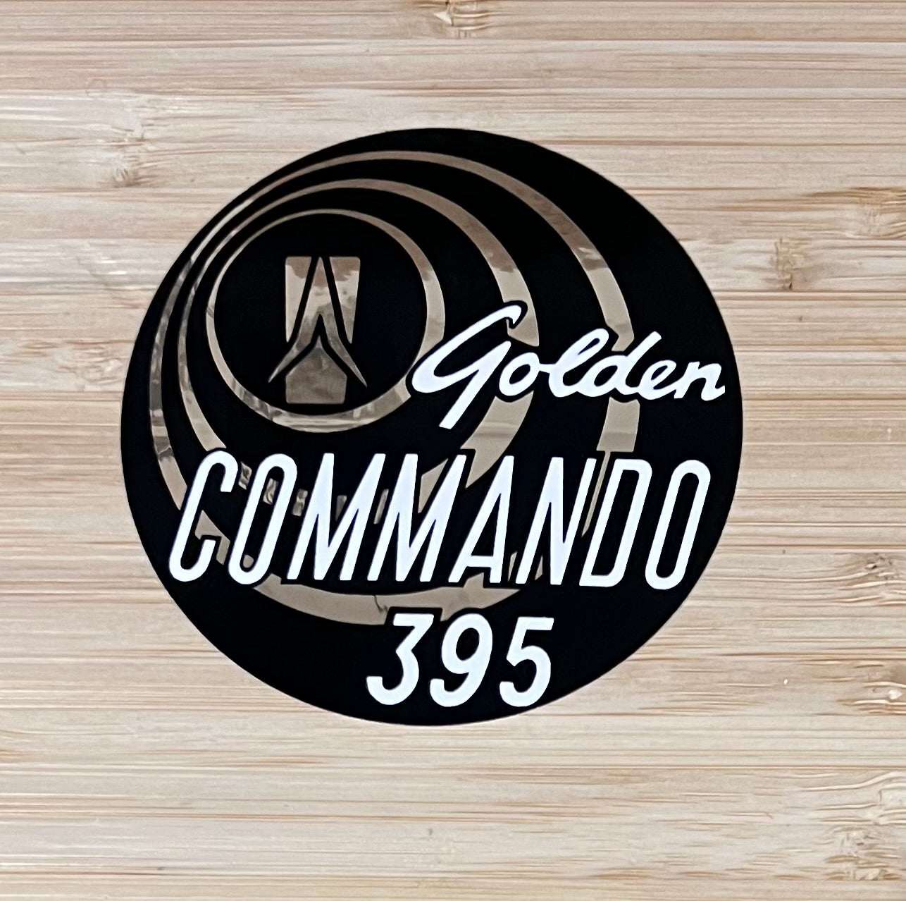 Plymouth 1959-61 Fury 395 Golden Commando Air Cleaner Decal NOS Restoration relic has been stored safely away for decades and measures approximately 3.5 inch circle