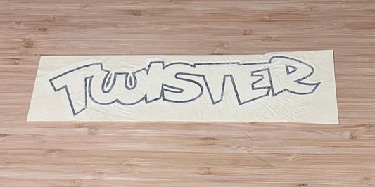 Plymouth 1971-73 Twister Duster White Quarter Panel Decal Original Restoration Relic has been stored away safely for decades and measures approximately 3 inches x 11