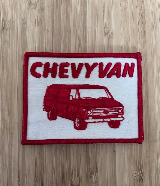 Red Chevy Van Vintage Patch New Old Stock Retro Chevrolet Party Time Item Detailed stitching, 3D imaging and in excellent NOS condition can ever see the wipers LOL