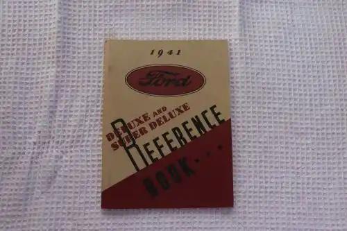 Vintage 1941 FORD Deluxe and Super Deluxe REFERENCE Book Brochure Mint NOS 60 pages in NEW OLD STOCK condition. Relic has been safely stored for decades for use