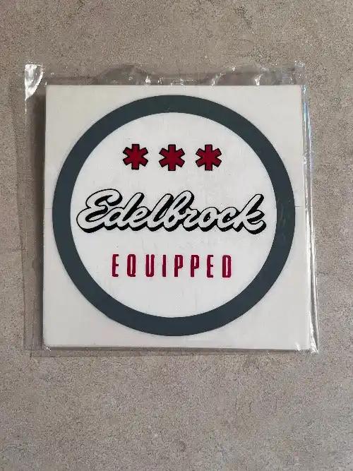 Edelbrock Equipped Parts Early Years Logo Decal