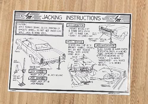 American Motors 1967-68 Ambassador Rebel Marlin Jack Space Saver Decal