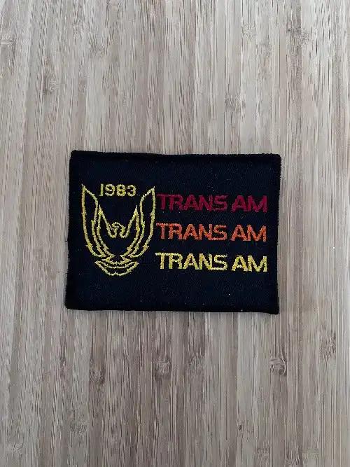 1983 Trans Am Vintage Patch Black Rising Phoenix Logo New Old Stock Mint Relic has been safely stored for decades and measures approx 3 inches x 4 inches Other 