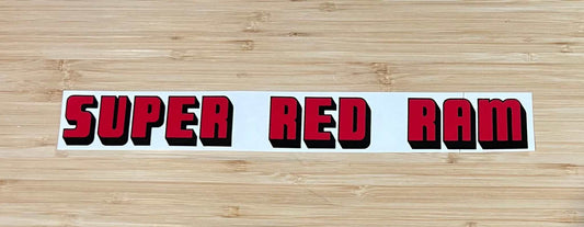 Dodge 1955-59 Super Red Ram Pickup Truck Valve Cover Decal EXC NOS Restoration relic has been stored away safely for decades and measures approximately 1.75 inches