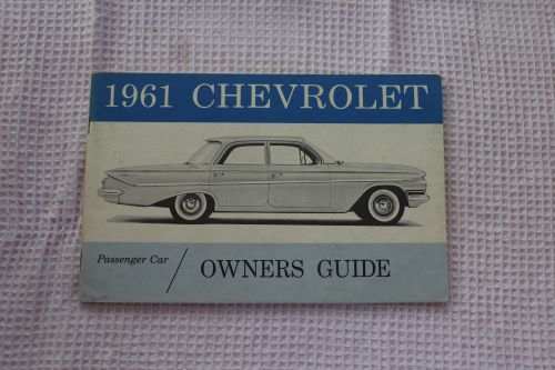 1961 CHEVROLET Passenger Car OWNERS GUIDE Brochure MINT Nos Vintage Exc