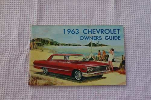 Original 1963 CHEVROLET Owners Guide NOS Mint Chevrolet Motor Division Product