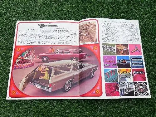1969 BEAUMONT ORIGINAL BROCHURE VINTAGE NOS NOW GENERATION CLASSIC. 12 PAGES FRONT TO BACK OF RETRO PHOTOS, INFORMATION AND SPECIFICATIONS. VERY NICE ADDITION ITEM