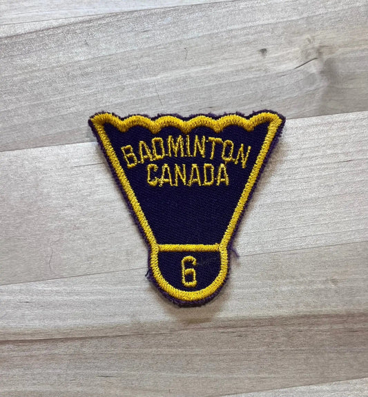 Badminton Canada 6 Birdie Vintage Patch New Old Stock Mint Sport Item Relic has been safely stored away for decades and uniquely measures approx a 2 inch birdie