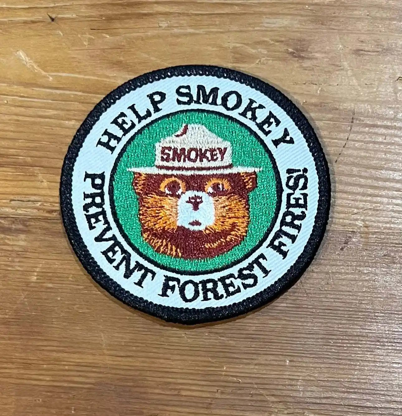 Help Smokey Prevent Forest Fires Vintage Patch NOS Nature Outdoors Wildlife Relic has been safely stored away for decades and measures approx 2.75 in Circle