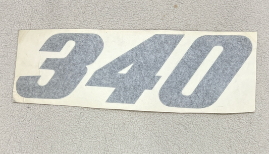 Plymouth 1972-73 340 Duster Black Quarter Panel Right Hand Decal NOS Relic has been stored away safely for decades and measures approximately 4 inches x 13.5 inches
