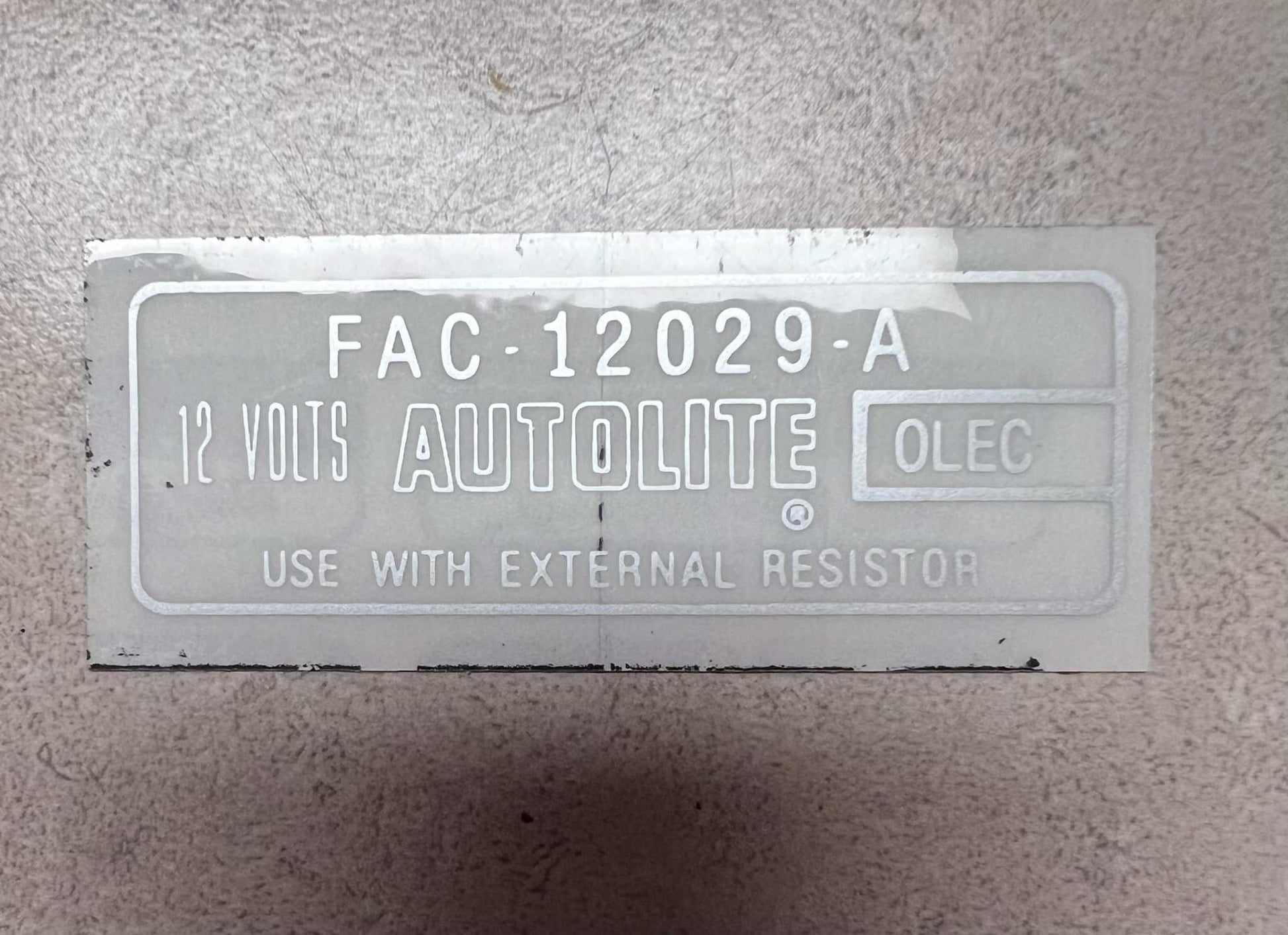 Ford 1965-72 Mustang Falcon Fairlane Thunderbird Coil Decal Restoration EXC N.O.S. Item Relic has been stored away safely for decades