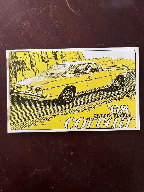 1968 Chevrolet Corvair Owners Manual Vintage New Old Stock Item Brochure Relic has been safely stored for decades and shows normal wear