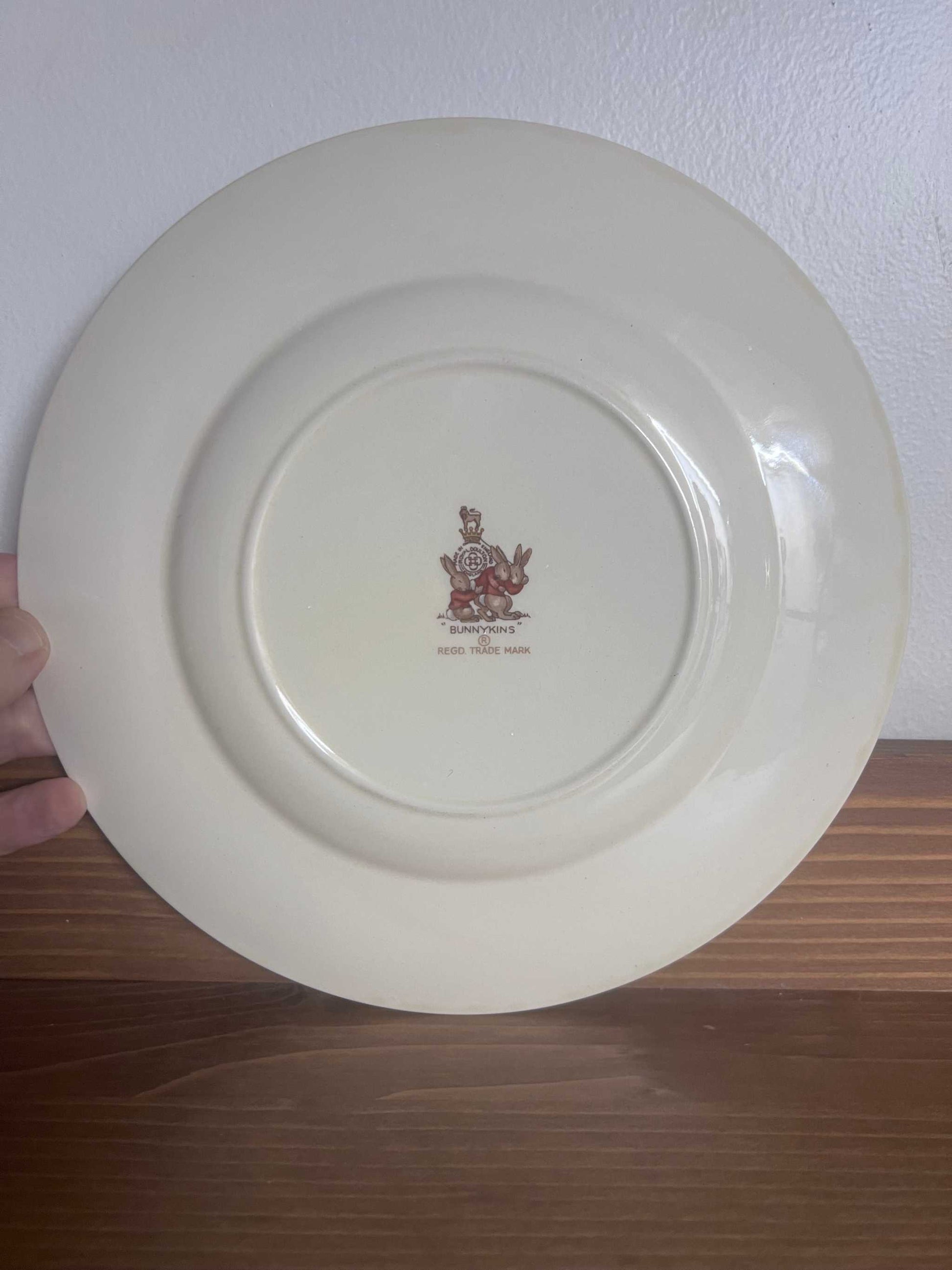 Royal Doulton Bunnykins Plate Great addition to your Bunnykins collection. Excellent condition, vintage and adorable playful scene