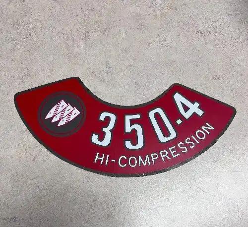 Buick 350 4 Barrel High Compression Decal