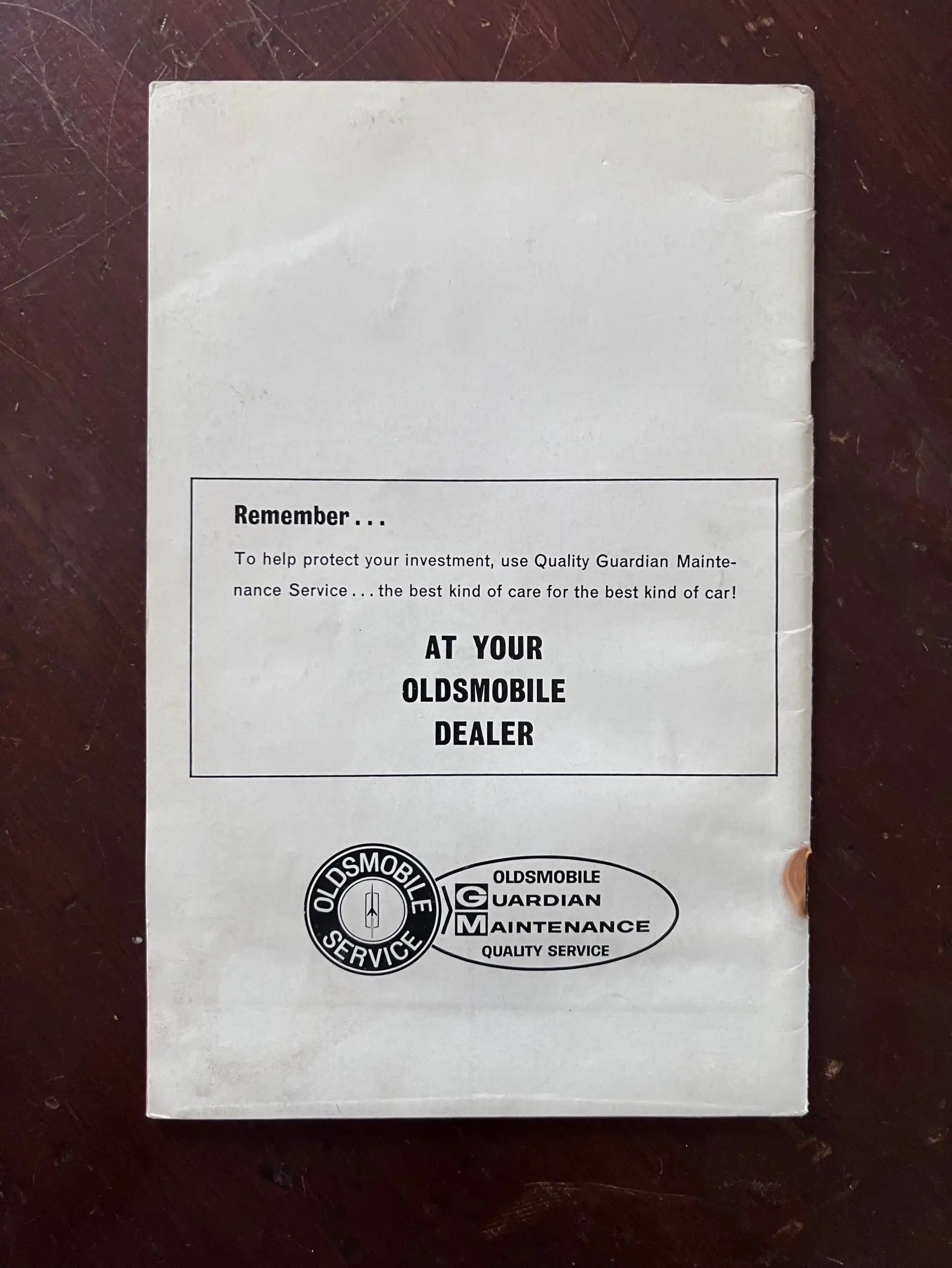 1964 Oldsmobile Original Owner Operating Manual