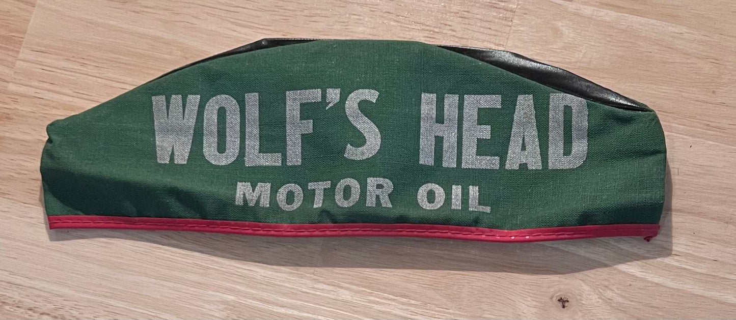 Wolfs Head Motor Oil 1950-60 Mechanics Cap Green Vintage Accessories NOS Rare Relic has been safely stored away for decades and would be a great collectors addition