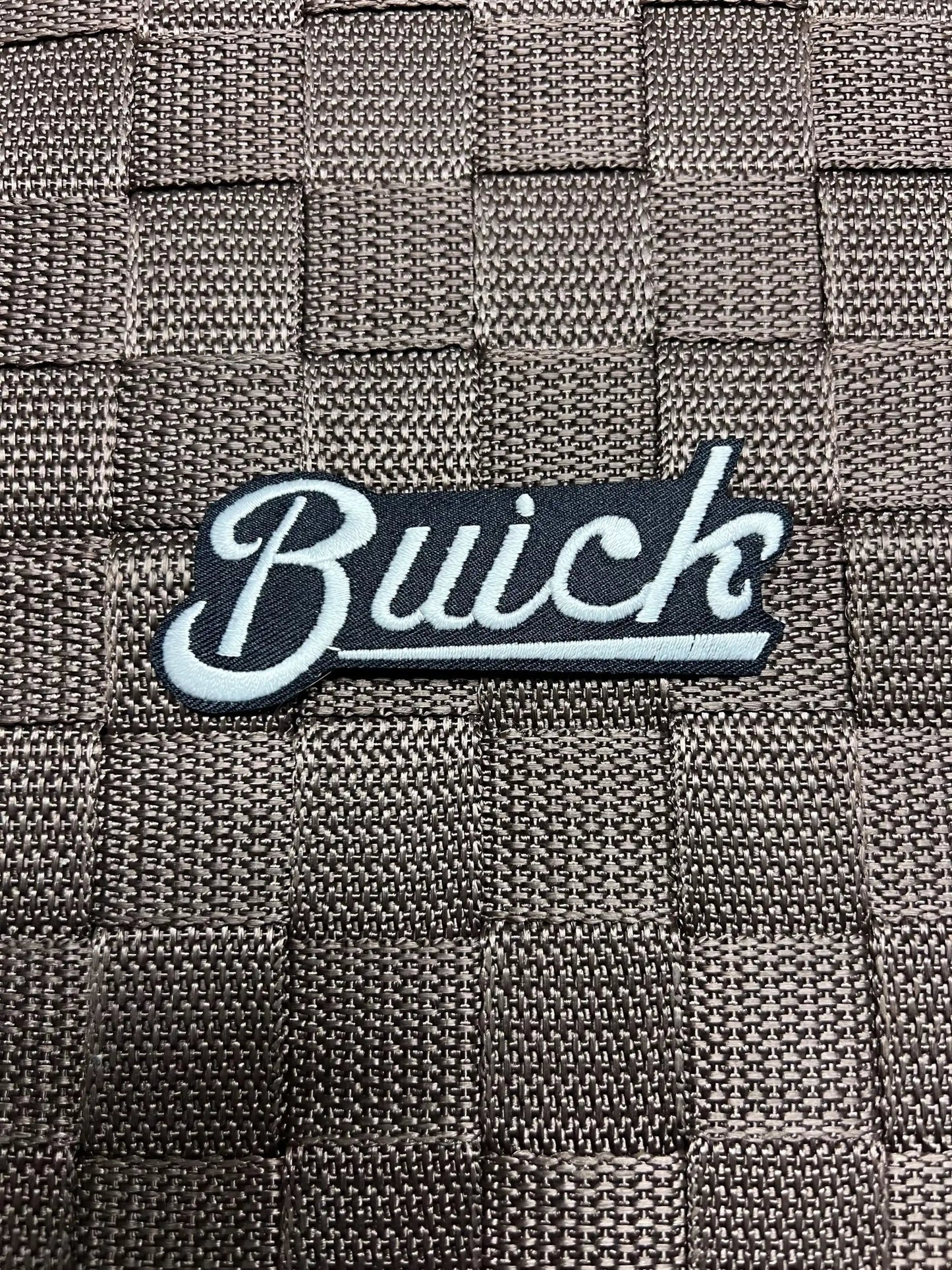 Buick Script Patch New Old Stock Great Item for Hat Shirt or Jacket. Relic has been stored away safely for decades and uniquely measures 1.5 in x 3 inches