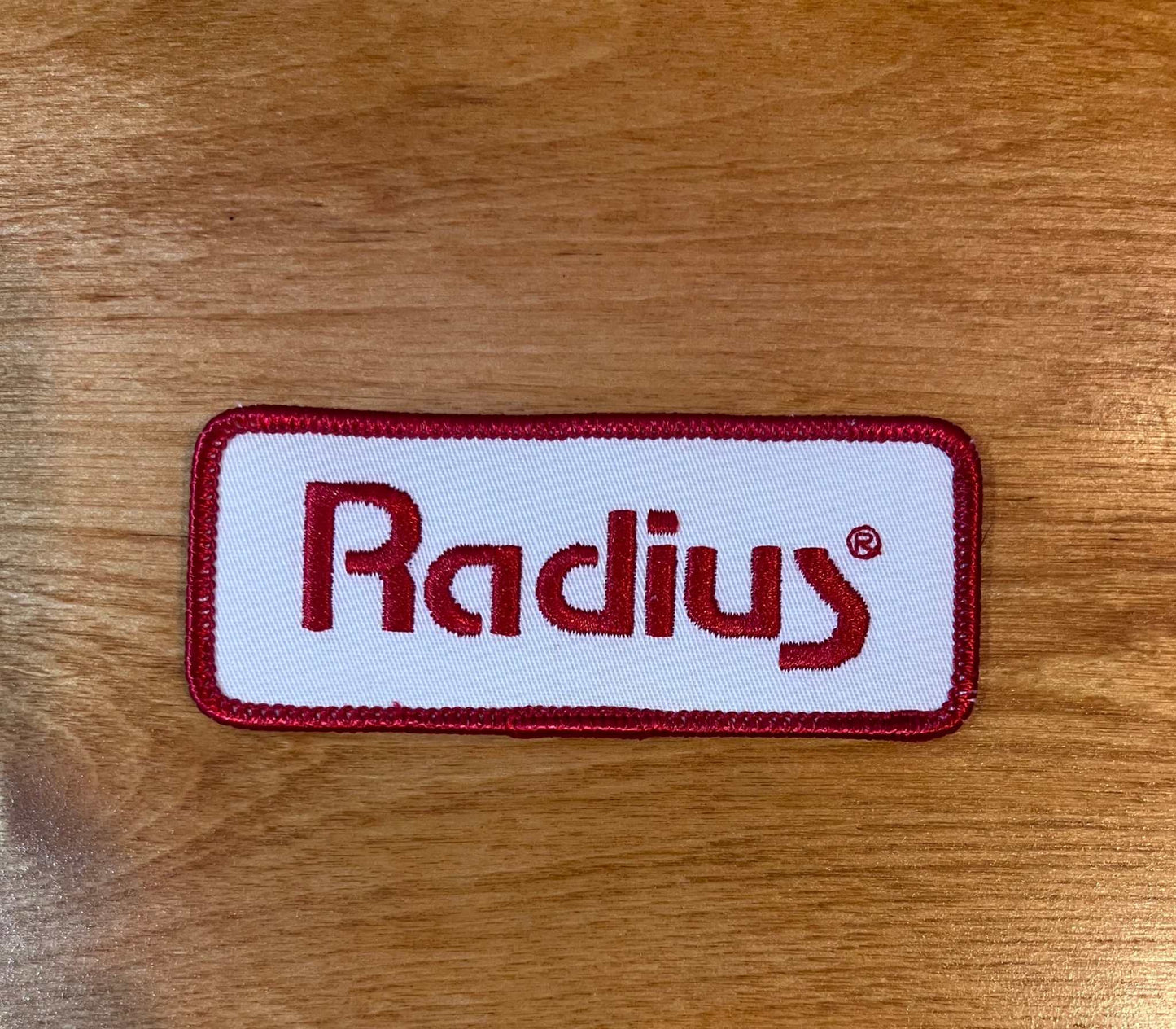 Radius Vintage Exhaust Patch Sponsorship Auto Parts EXC NOS Condition Relic has been safely stored away for decades and measures approx 1.75 x 4 inches