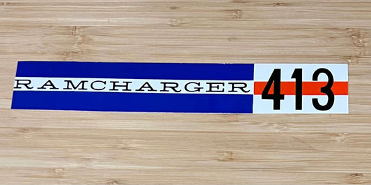 Dodge 1962 Ramcharger 413 Valve Cover Decal N.O.S. Restoration EXC Relic has been stored for decades and measures 1.75 inches in width by 9.75 in length