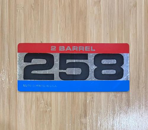 American Motors 1976-1980 258 2 Barrel AIR CLEANER DECAL