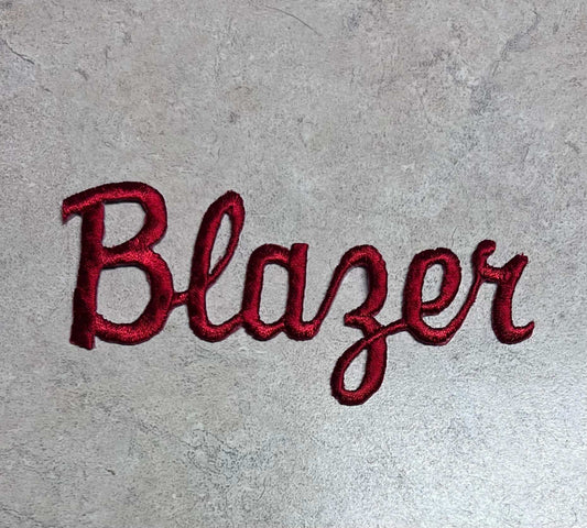 Chevy Blazer Red Script Patch Auto New Old Stock Excellent Condition Classic Relic has been safely stored away for decades and measures approximately 2 x 4.5 inches