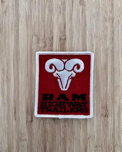 Dodge Ram Logo Highway Trailers Patch Vintage New Old Stock Mint Item Relic has been stored safely for decades and measures approximately 3 in x 2.5 inches