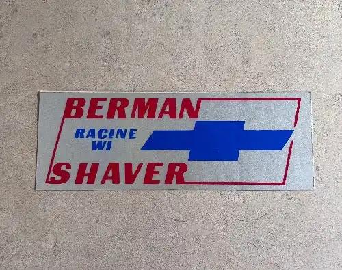 Berman Shaver Chevrolet Vintage Decal