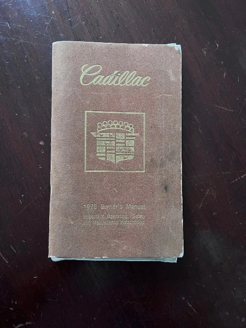 1978 Cadillac Owners Manual