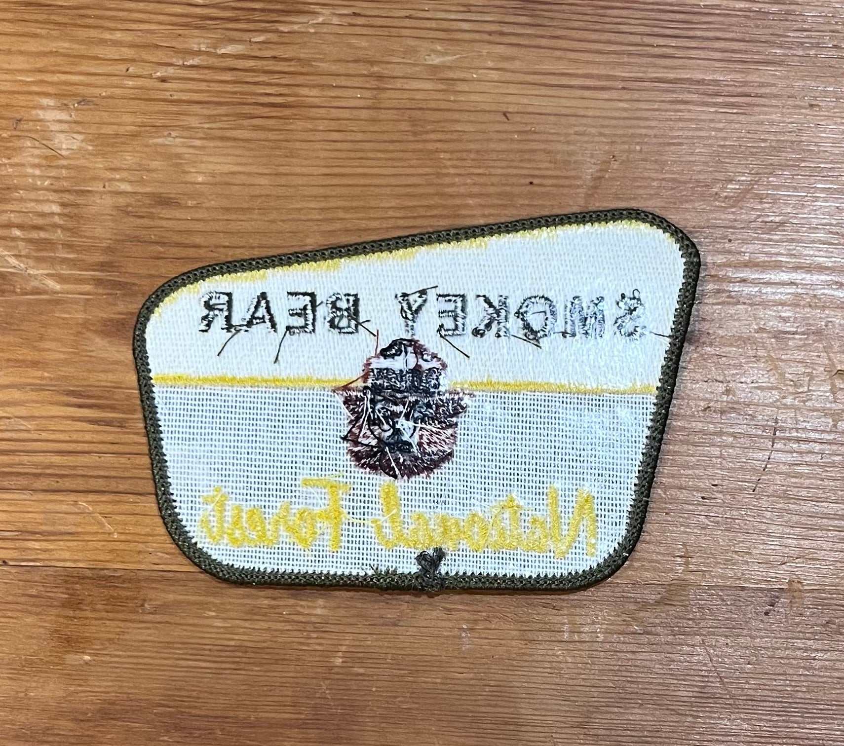 Smokey Bear National Forest Vintage Patch NOS Nature Outdoor Wildlife Relic has been safely stored away for decades and measures approx 3 inches x 4.5 inches