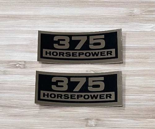 Pair 375 Horsepower Decal