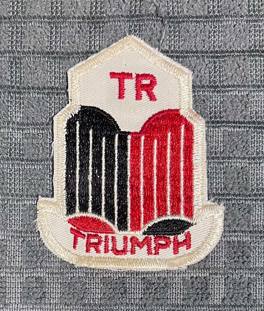 Triumph TR Patch A GREAT item for the TRIUMPH owner, collector or fanatic in your life. Item measures approximately 3 x 3 inches, detailed stitching and in excellent