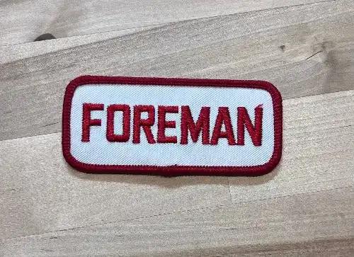 Foreman Red Embroidered Patch