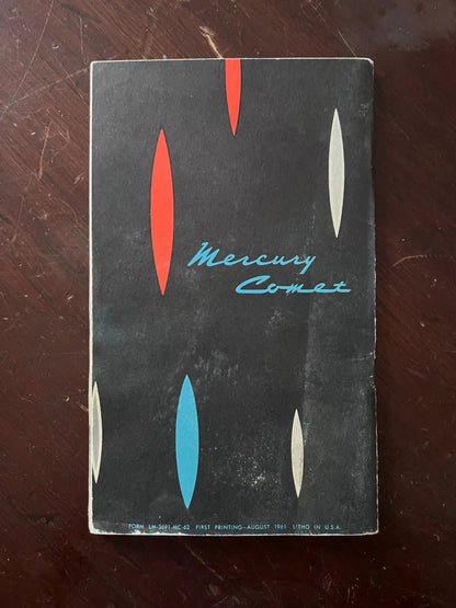1962 Mercury Comet Original Owners Manual