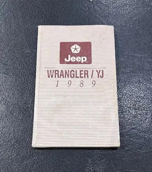 Jeep WRANGLER YJ 1989 Manual
