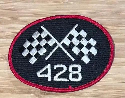 Pontiac 428 Checkered Cross Flag Vintage Patch GTO Trans Am Auto NOS Relic has been stored away safely for decades and measures approximately a 3 in x 4 in oval