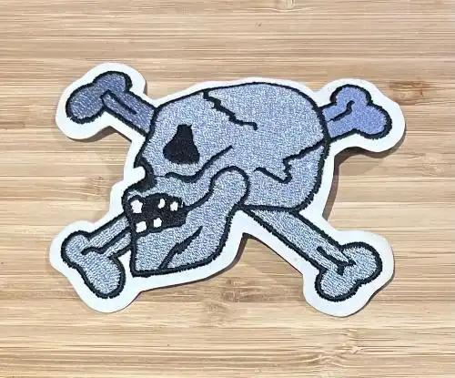 Skull and Cross Bones Vintage Motorcycle Patch New Old Stock Mint EXC Relic has been stored safely away for decades and measures approximately 3 inches x 4 inches