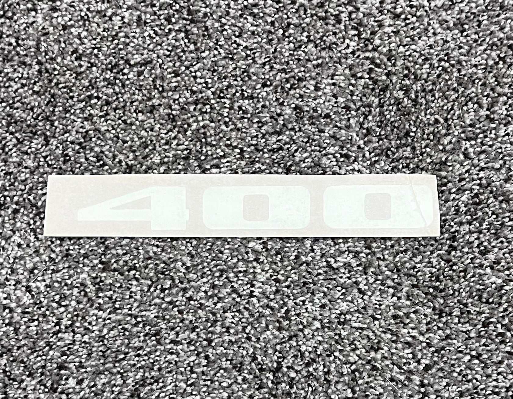 Plymouth 1971-72 GTX Road Runner 400 Fender White Decal Restoration NOS Relic has been stored safely away for decades and measures approximately 1.5 inches x 8 inches