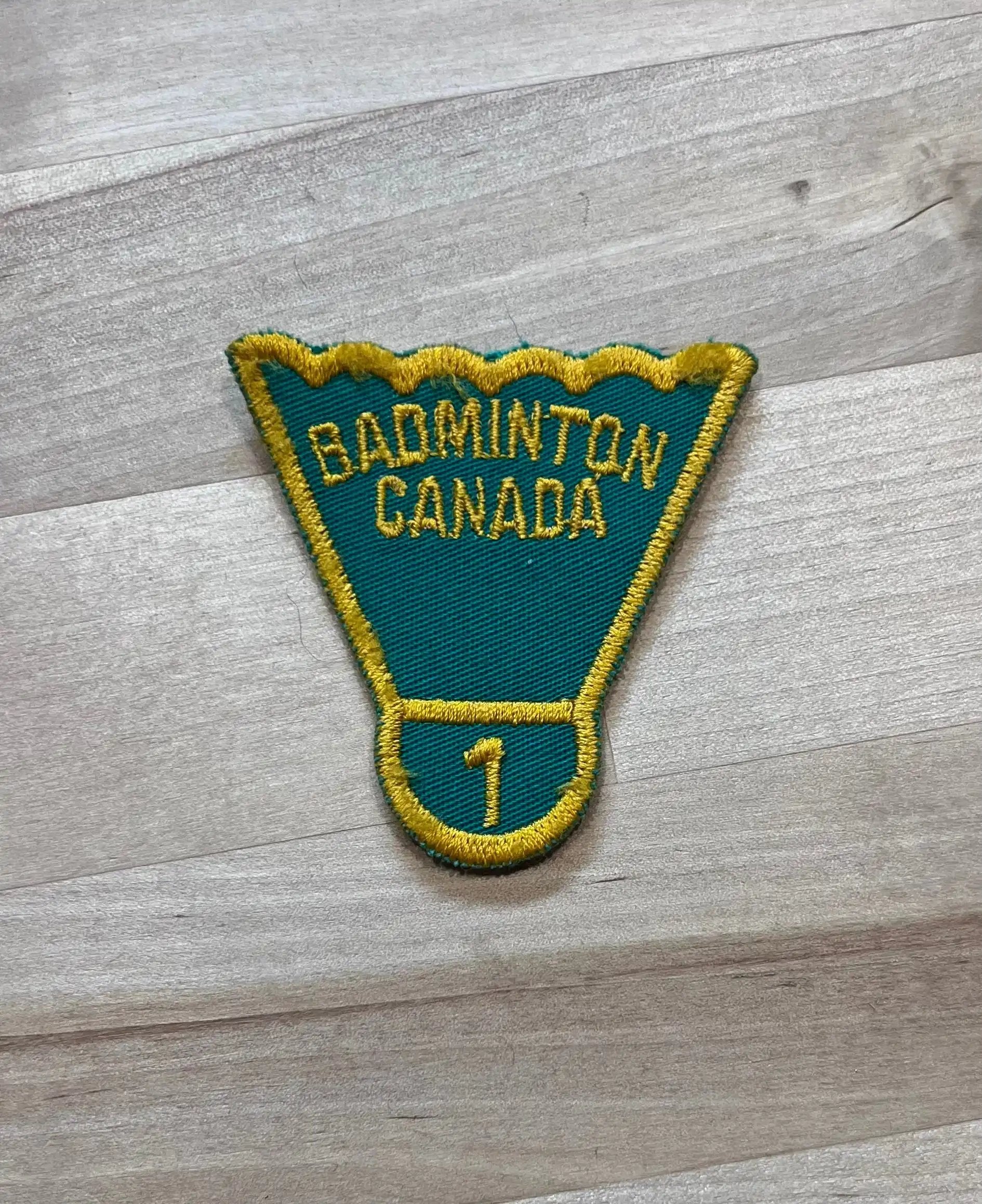 Badminton Canada 1 Birdie Vintage Patch New Old Stock Mint Sport Item Relic has been safely stored away for decades and uniquely measures approx a 2 inch birdie